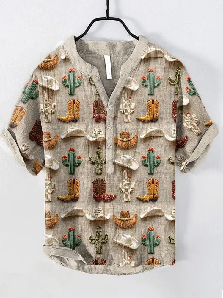 Série Paisagem Chinesa Masculina 3D Impressão Digital com Decote em V Camisa, Novo, Verão, Venda Quente, Amazon, Transfronteiriço, E-commerce