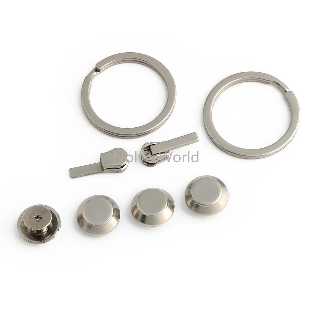 2/5/10Sets Metal Ring Trigger Snap Hook For Shoulder Handbag Strap Bags Adjust Pin Buckles Rivet Puller Slider Locks Accessories