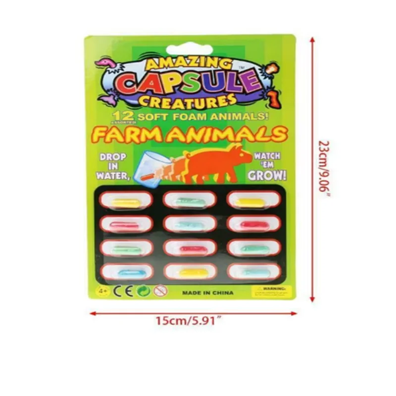 Brinquedos Cognitivos Infantis, Esponja Absorvente, Inchaço Bolhas, Brinquedo de Banho, Pequeno Animal, Crescer Maior, Exposto à Água