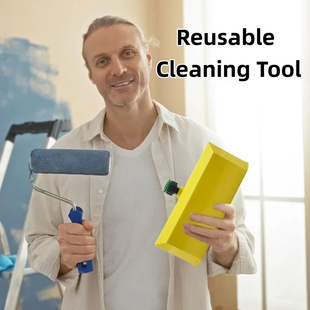 Reusable Design Paint Roller Cleaner Fast Drying Easy to Use Maintenance Tool Yellow ABS Reusable Cleaning Tool Professionals