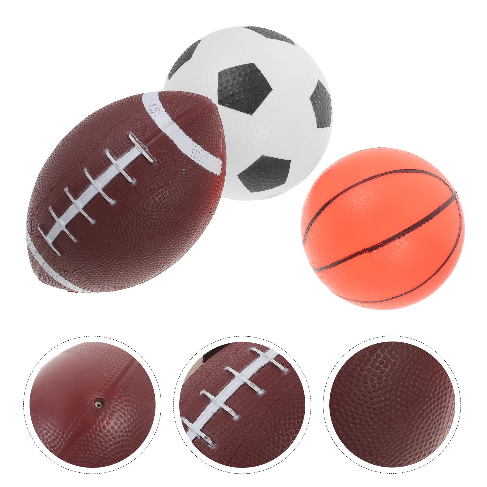 

3 Pcs Ball Suit Kickball Elasticity Jumping Sports Balls Outdoor Bouncy Toys Pat The for Kids Ages 4-8