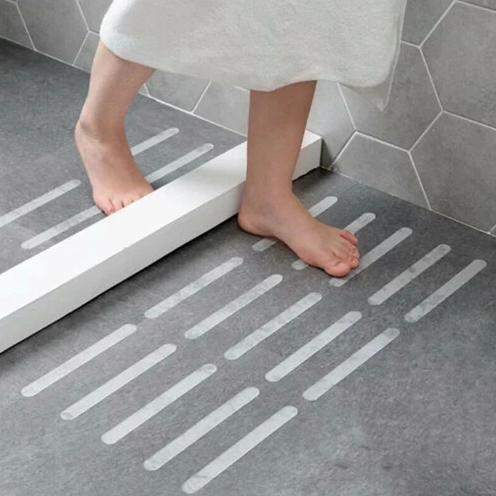 

12pcs Anti-slip Strips PEVA Non Slip Bath Mat Grip Stickers Anti Slip Shower Strips Pad Floor Safety Tape Bath Mats