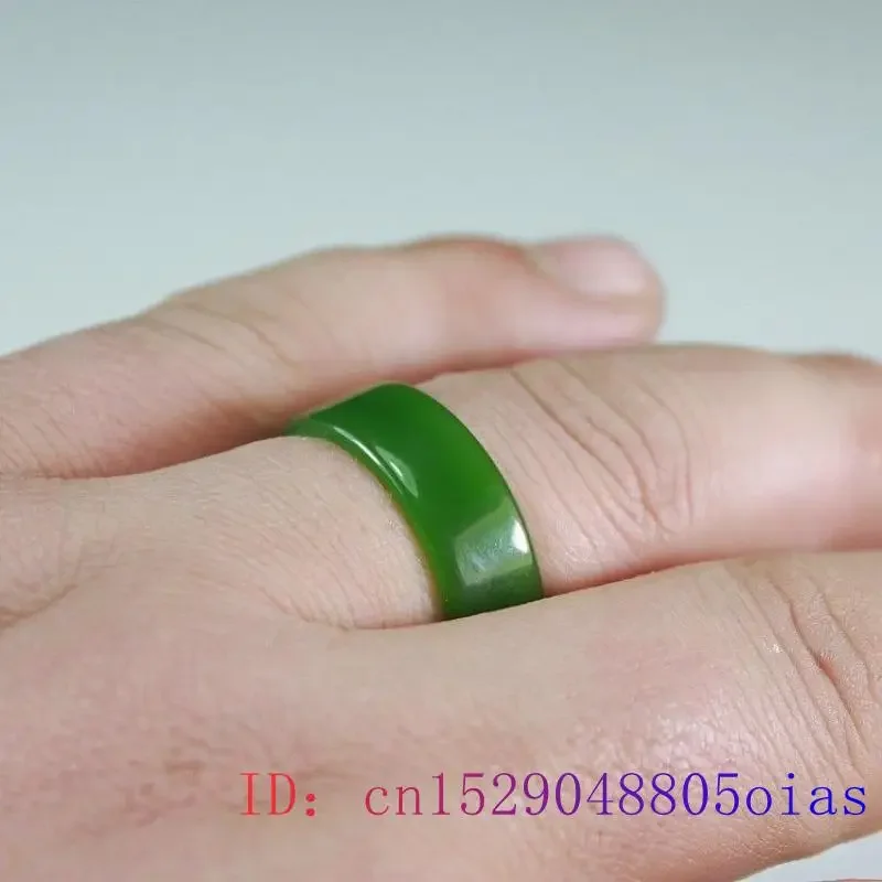 Jade Rings for Women Fashion Real Accessories Chinese Amulet Ring Green Natural Charm Jewelry Amulets Gemstone Gifts Talismans view 6