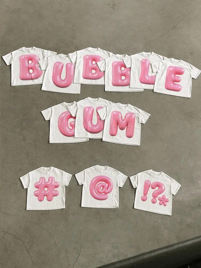 

Y2K ретро универсальная Harajuku 24-бук мужская женская футболка европейско-американская простая уличная мода с коротким рукавом