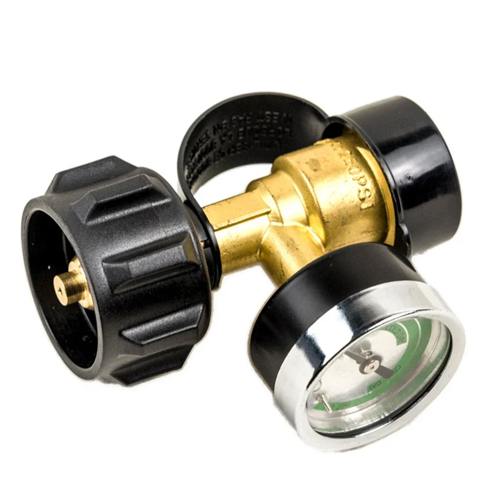 Propane Tank Converter POL Connection Adapter Accurate Temperature Adaptation Enhanced Barbecue Experience 9x7.5x5cm