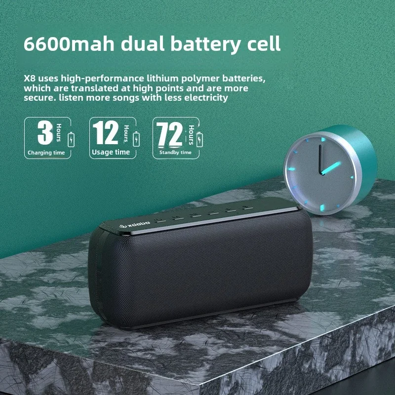 SD 카드 슬롯 및 서브우퍼를 갖춘 상업용 무선 60W 고출력 실외 블루투스 스피커