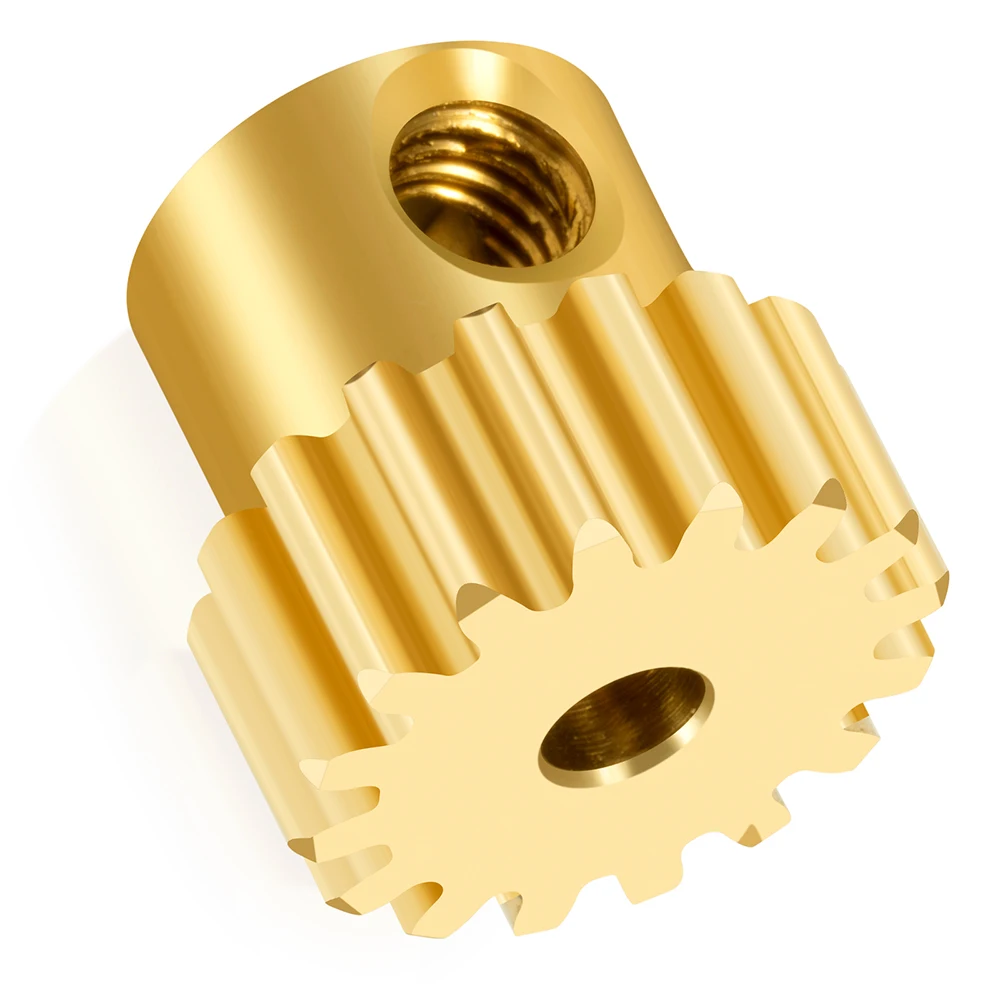 MIBIDAO 2 uds latón 48P 3,17mm 16T piñón engranaje de Motor para Axial SCX10 1/10 RC modelo piezas de mejora de coche