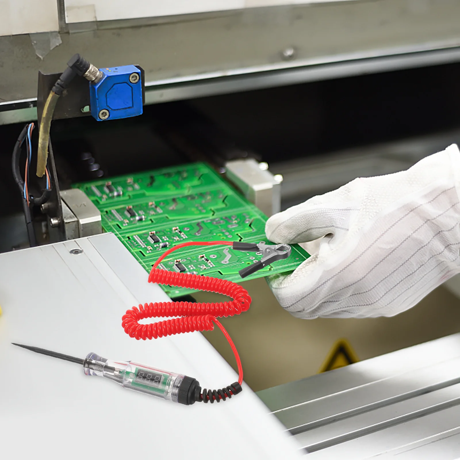 جهاز قياس الجهد الكهربائي الرقمي القلم سلك الربيع جهاز فحص الدائرة الكهربائية للسيارة #4