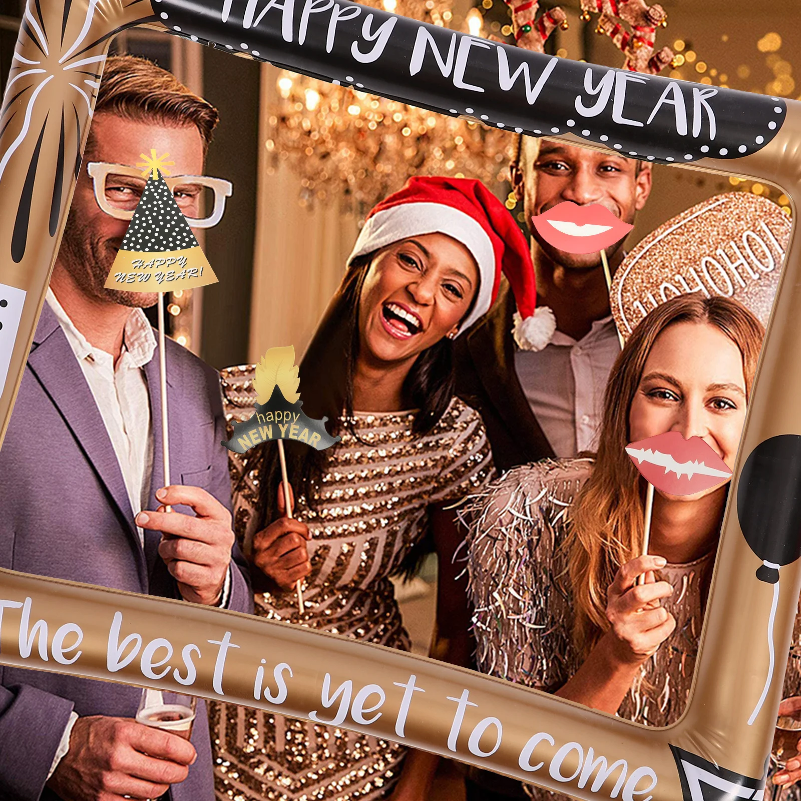 

Photo Booth Inflatable Frame for Christmas - Safe Reusable Party Prop to Enhance Festive Events and Social Gatherings
