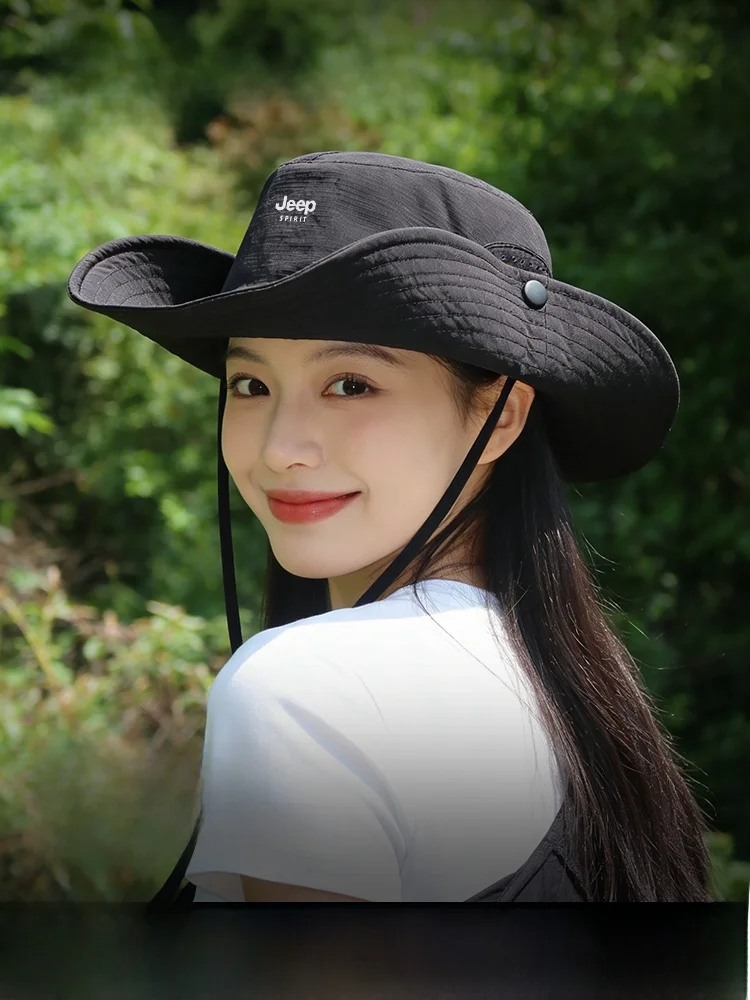 ユニセックス夏の屋外釣り日焼け止め帽子つば広-uv-保護釣りキャップ男性女性青少年春シーズンナイロン帽子