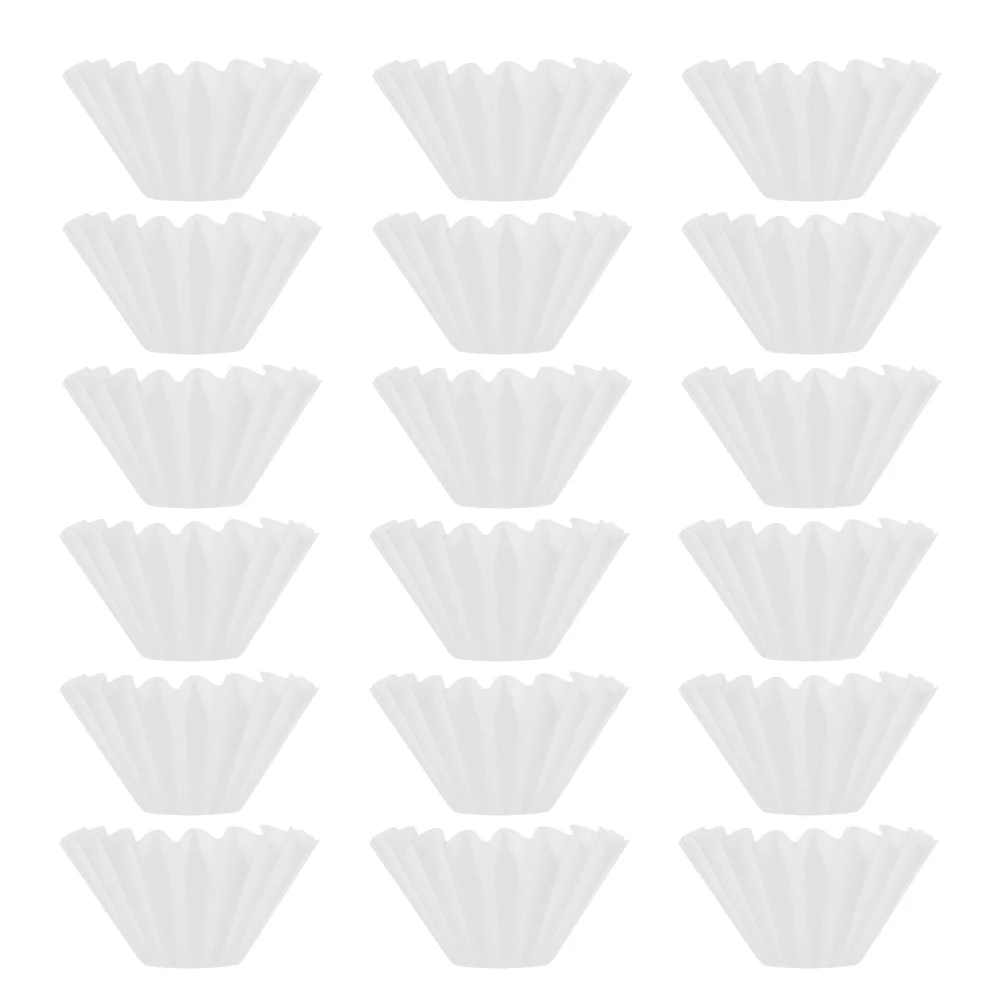 

50pcs Coffee Filters H Brewed White Small Waved Paper Cups Basket Filter Cup For Espresso Coffee Shop Home Office Use