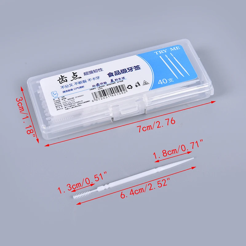 40Pcs/box Dental Floss Flosser Picks Teeth Toothpick Stick Tooth Clean Oral Care