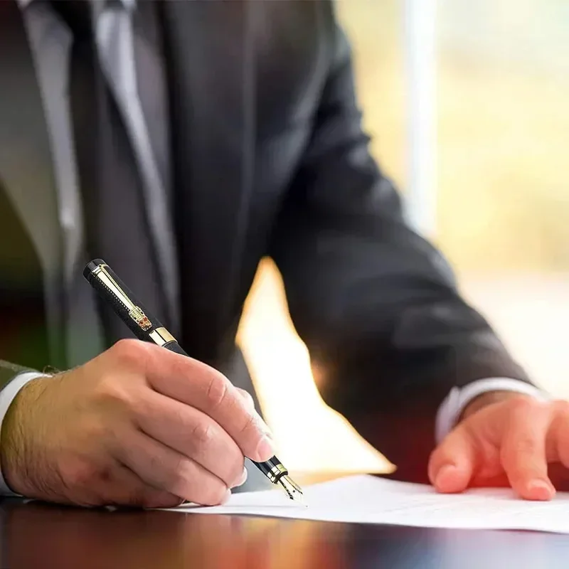 

Новая роскошная ручка-фонтан с кристаллами и алмазами, средний наконечник 0,5 мм, для офиса и бизнеса, металлическая ручка для подписи, подарок для женщин, для каллиграфии