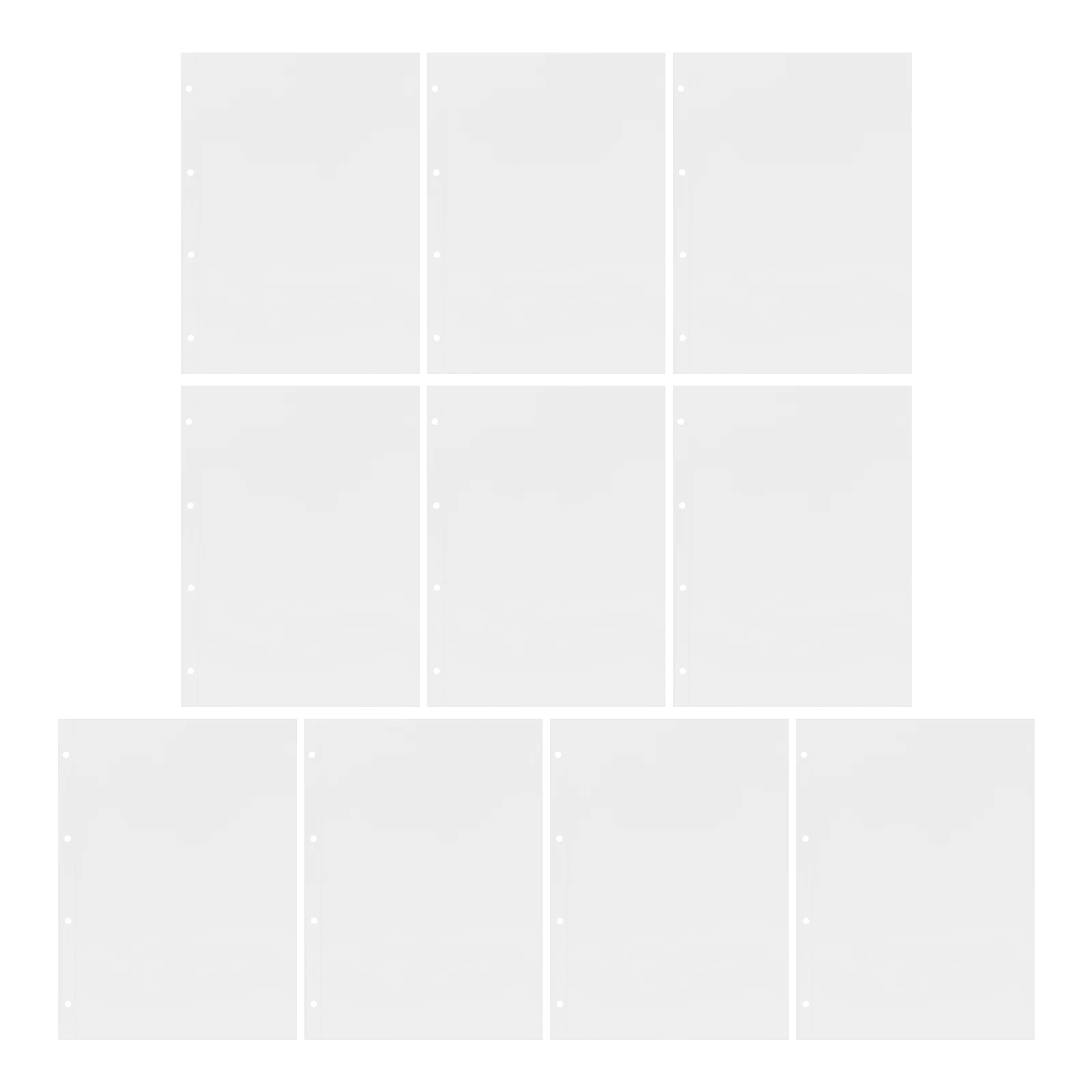 

10pcs Clear Sheet Protectors 8.5X11 Inch Waterproof Transparent Page Sleeves For Binder Documents Storage Magazine Protector