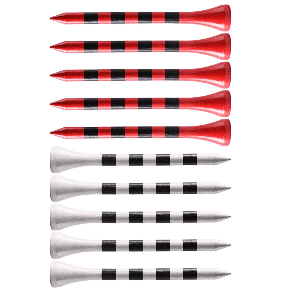 

100 Pcs Golf Equipment Training Tool Tee Ball Stud Tees Stripe Accessory Man