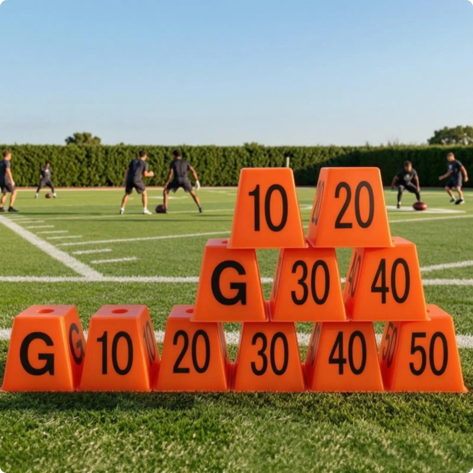 11 Pieces American Football Field Marker Cone Sturdy for Coaching Sessions