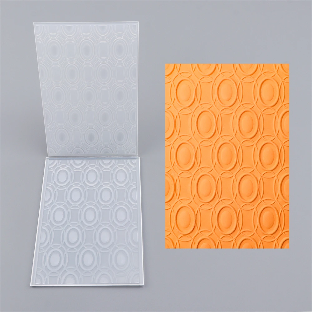 Cosmopolitan Golden Rings 3D Textured Impression Embossing Folder for DIY Scrapbooking Adding Texture Paper Craft Making Stencil