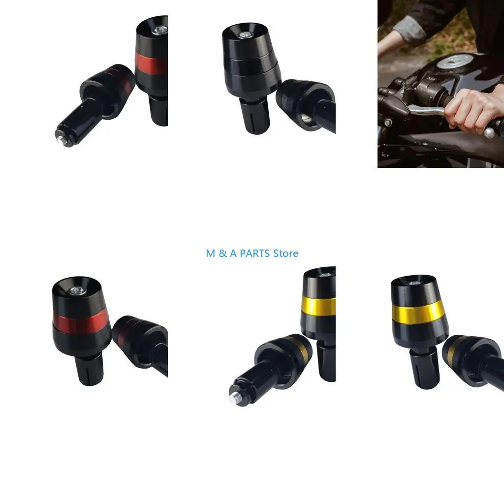 U1JF High Performances Motorcycle Bike Handlebar End Plugs Aluminum Handlebar Grip