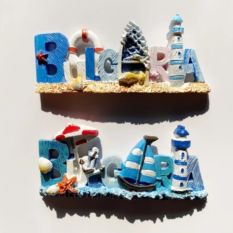Bulgaria 3D Fridge Magnets Ornament Handicraft Resin Refrigerator Magnets Sticker Souvenir Collection Gift Home Decoration