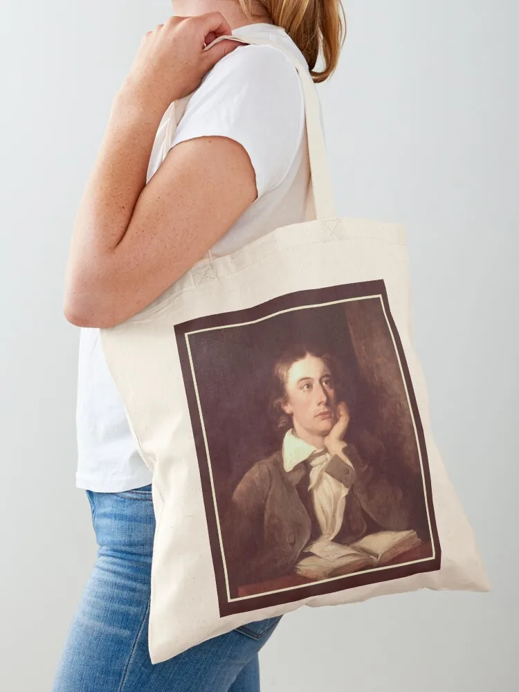 

John Keats Portrait Painting Tote Bag hand bags Big bag eco bag folding women