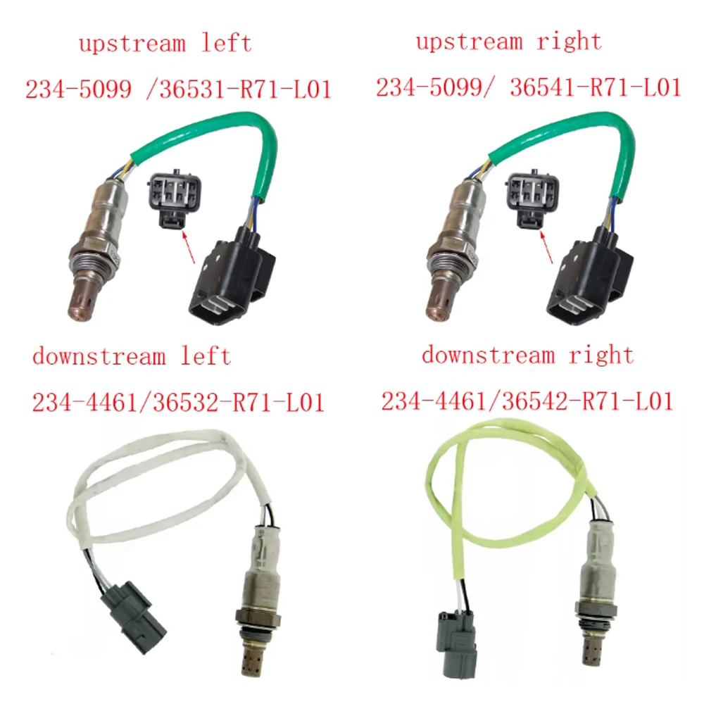 4PCS 234-4461 234-5099 Front Rear Lambda Probe O2 Oxygen Sensor For Honda ACCORD 3.5L V6 2008 2009 2010 Automatic trans Calif
