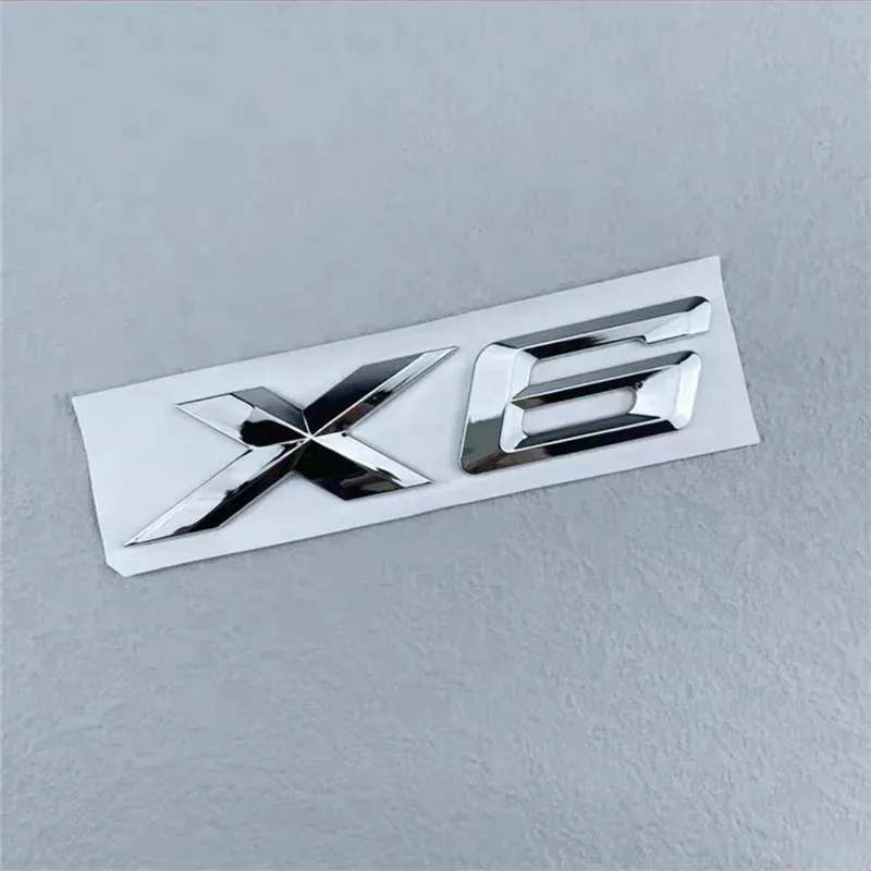 3D ABS Black Chrome Car Letters Rear Trunk Emblem Badge X1 X2 X3 X4 X5 X6 X7 Logo For E70 E53 F15 G05 Decals Sticker Styling view 4