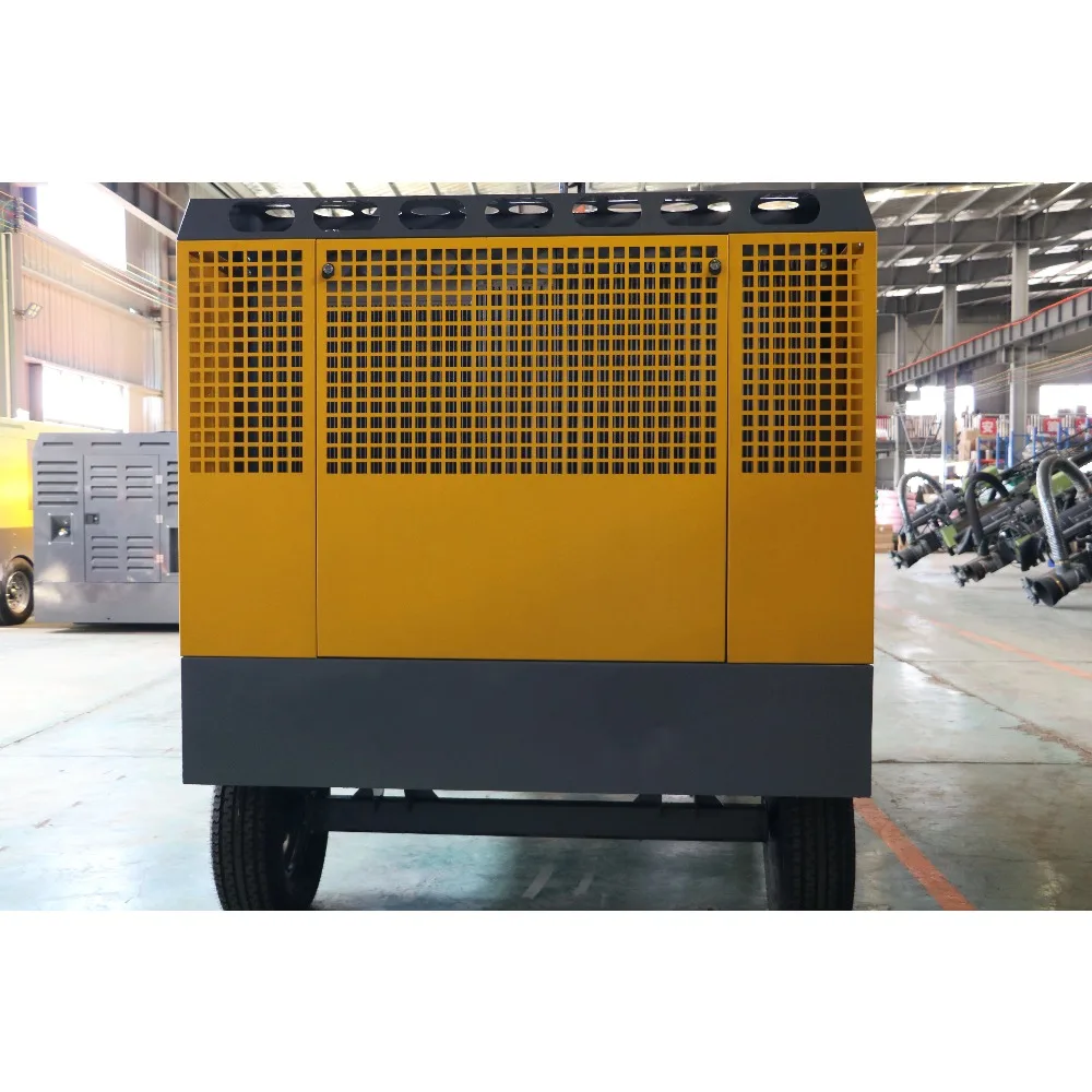 Water Well Drilling Rig Air Compressor Diesel Powered 8-35bar High Pressure Screw Compressor for Mining Construction Use