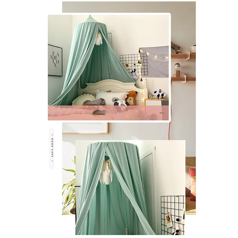 YSUN-1Set princesa cúpula Castillo de ensueño ropa de cama para bebé habitación Castillo tienda de juegos casa colgante esquina de lectura mosquitera Castillo B