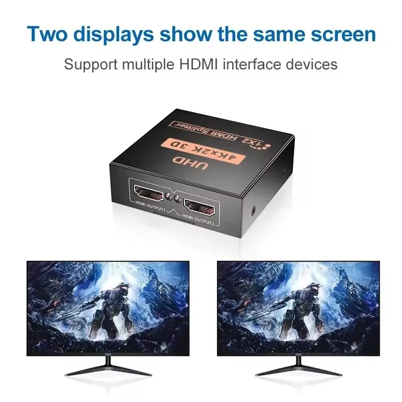 

4K HDMI Splitter 1 In 4 Out HDCP Video HDMI Splitter Switcher 1X16 1X8 Splitter 1 in 2 out 1080P Dual Display for HDTV PS5 Xbox
