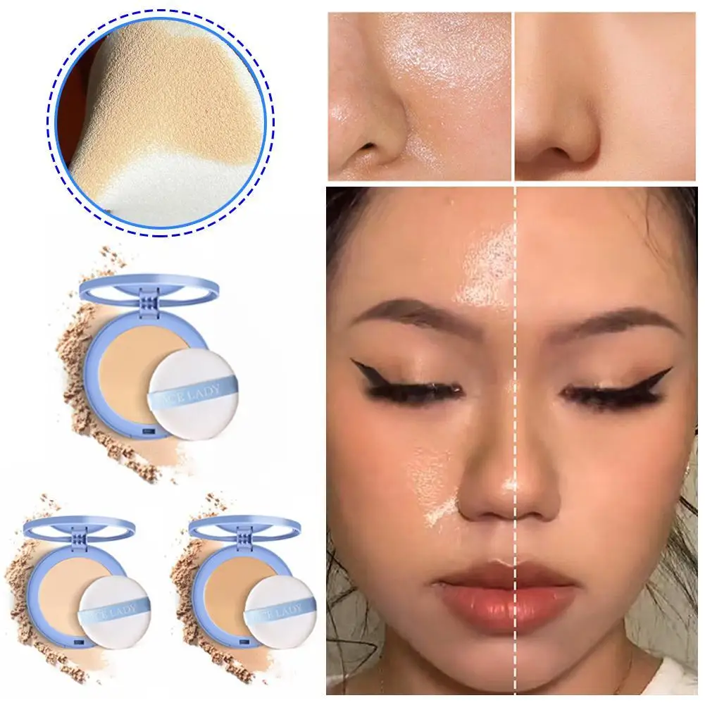 Silk Soft Mist Powder Cake Long-lasting Oil Control Coverage Face Blemishes Air Cushion BB Cream Foundation Even Skin