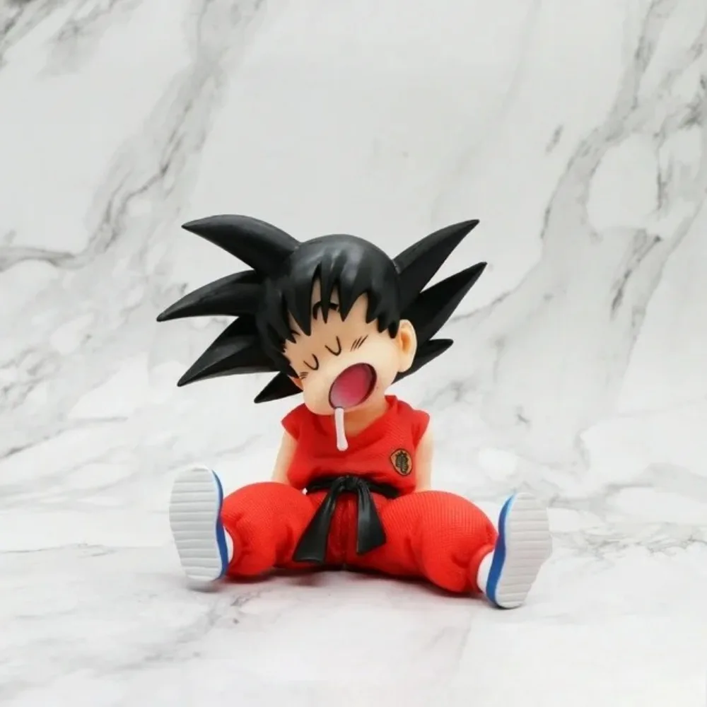 Dragon Ball Anime Character Dragon Ball Sleepy Goku Q-Version Model Character PVC Statue Series Toy Children's Christmas Gift