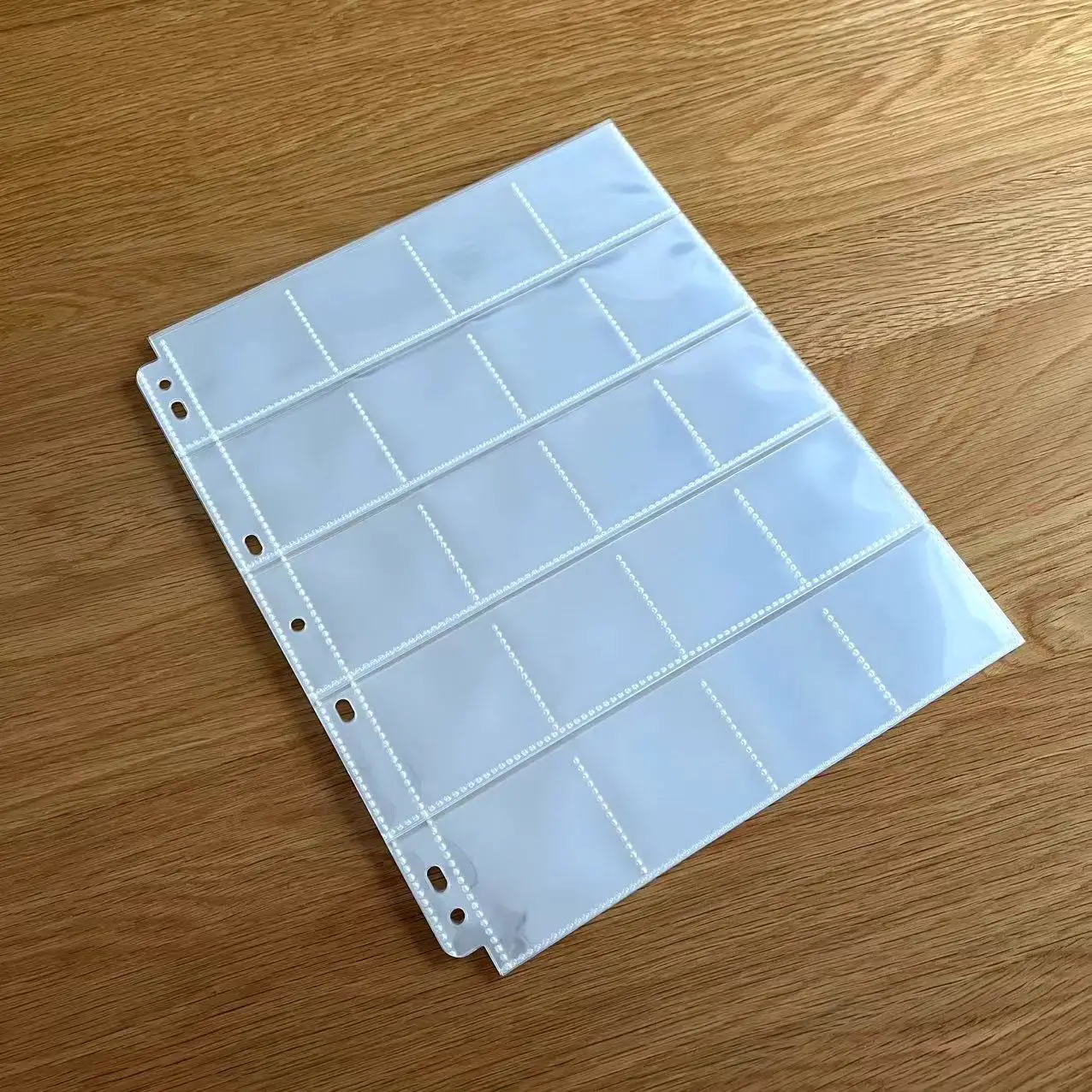 

2x2 Coin Album Sleeves A4 5x5 Coin Binder Sleeves Clear Refill Pages with 20 Pockets Loose Leaf Coin Holder Protector Clear PP