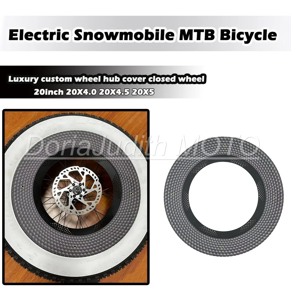 20inch Custom modified motorcycle closed wheel snow wheel hub cover bicycle tire baffle super 73 RX Kalose ebike rim cover S1 RX