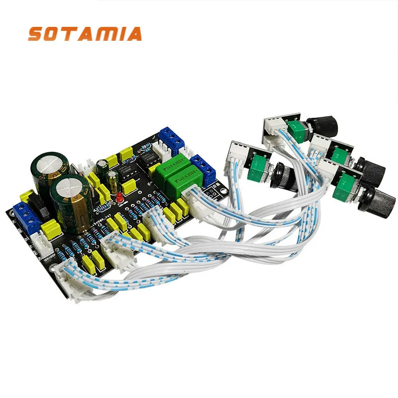 

SOTAMIA Amplificador Tone Preamp Audio Board Pre Amplifier OPA2604 NE5532 OP AMP DIY Sound Speaker Power Home Amplifiers