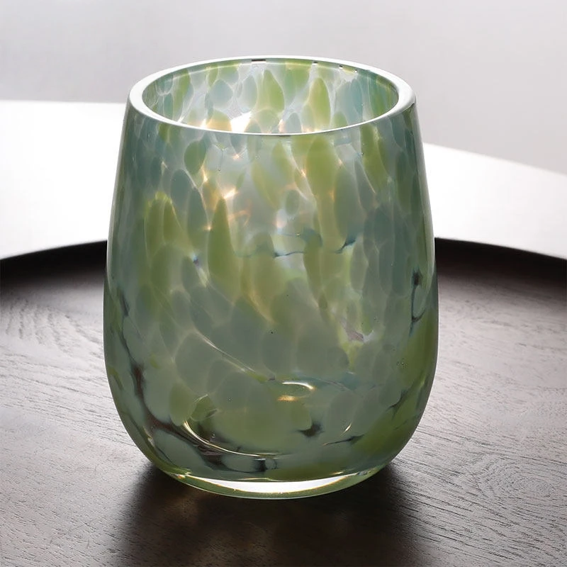 Colored Point Green Glass Crystal Glass cup Coffee Milk Juice Glass , whiskey glass, water cup