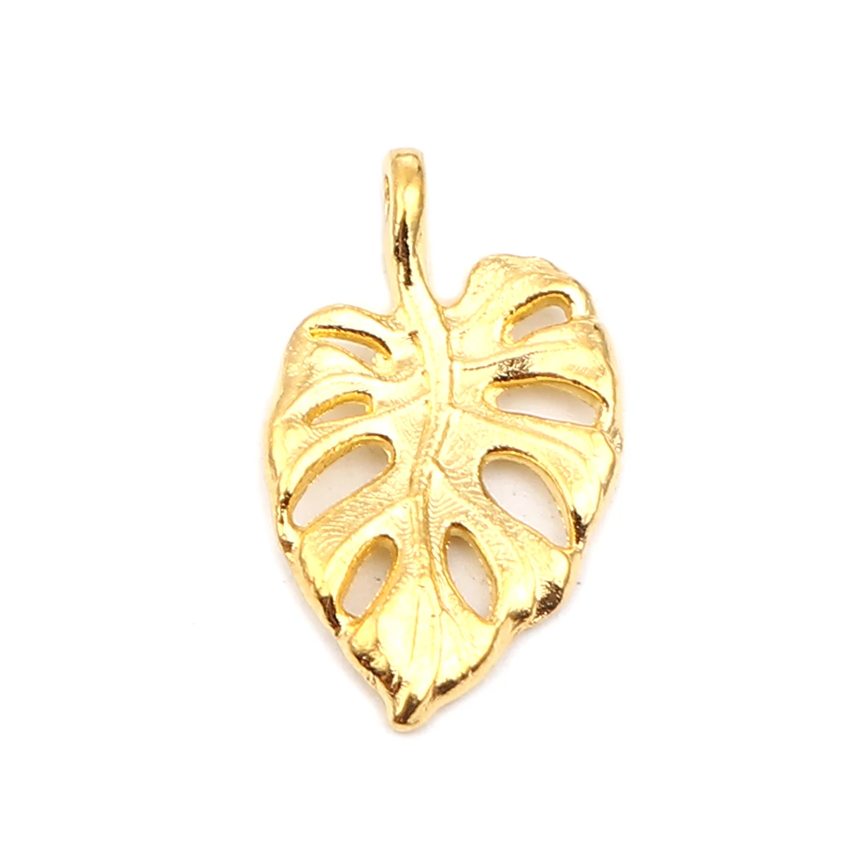 50PCs Monstera Charms Vintage Leaf Series Gold Color Hollow Monstera Shape Pendants for DIY Necklace Earrings Jewelry 20mm
