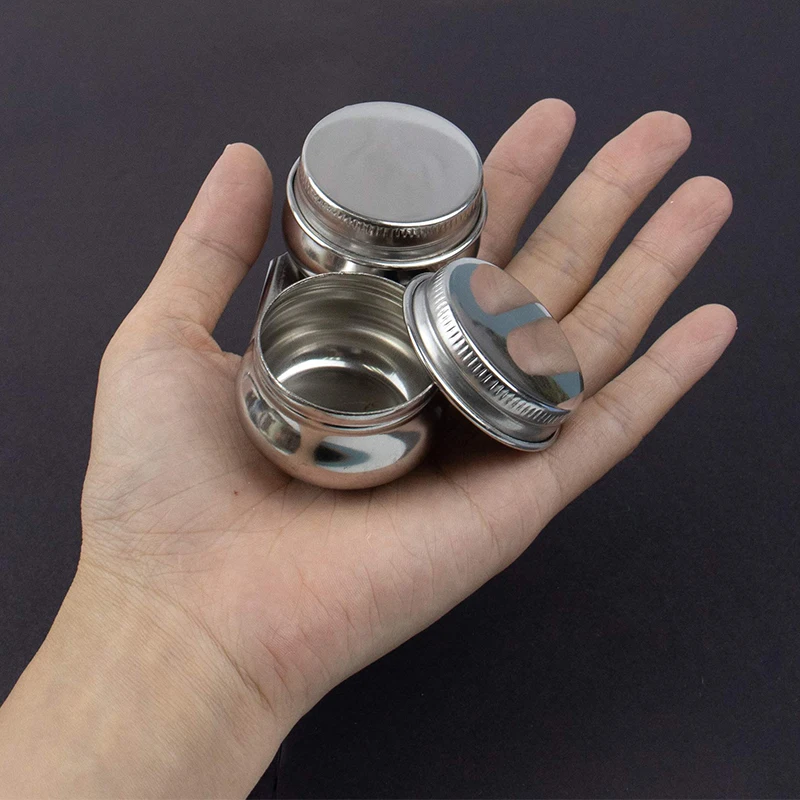 2 Pack Large Mouth Double Dipper Palette Cup Stainless Steel Double Palette Cup Oil Paint Turpentine Solvent Container with Lid