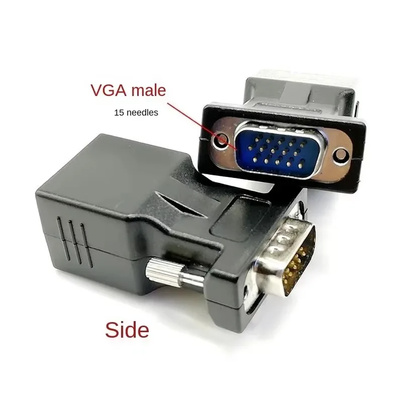 15핀 VGA 암-RJ-45 암 커넥터 카드 VGA RGB HDB 확장기-LAN CAT5 CAT6 RJ45 네트워크 이더넷 케이블 어댑터