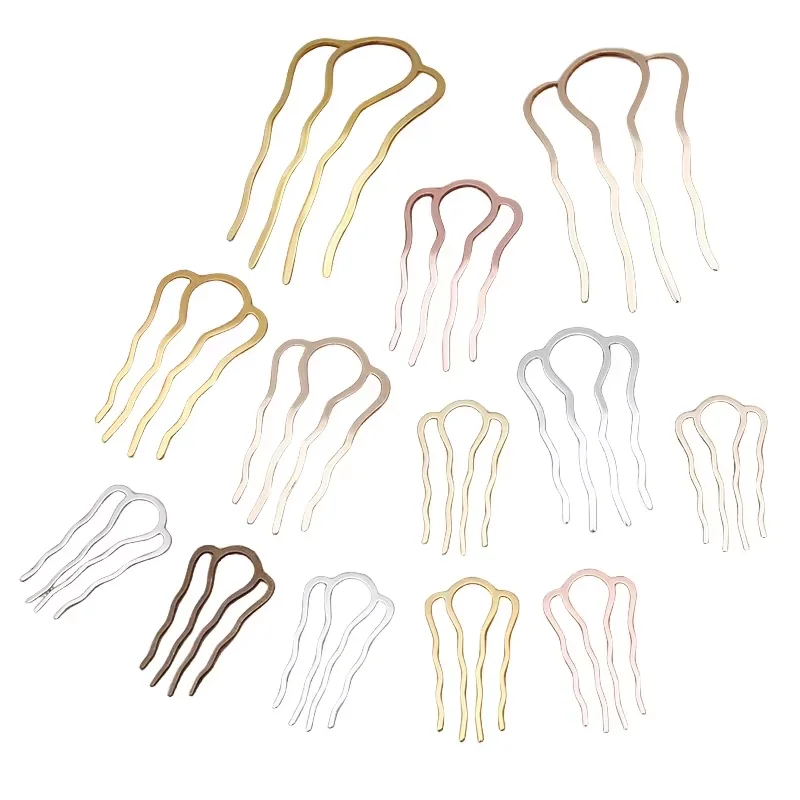 BoYuTe (10 Pieces/Lot) 46*26mm 65*35mm 49*87mm Brass Hair Comb Base for Diy Handmade Hair Jewelry Accessories