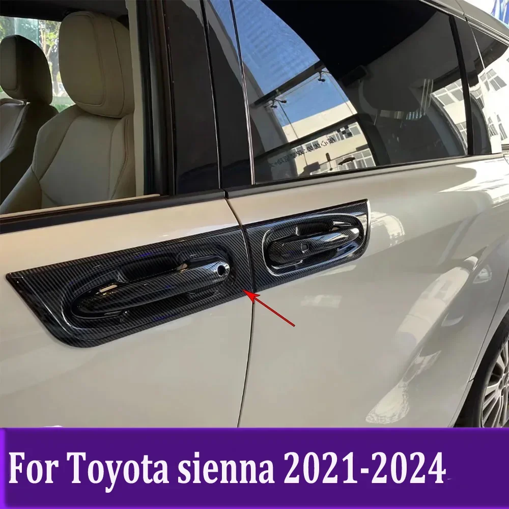 

Styling Car Accessories For Toyota sienna 2021 2022 2023 2024 Side Door Handle Bowl Cover Trim Sticker Decoration ABS Chrome