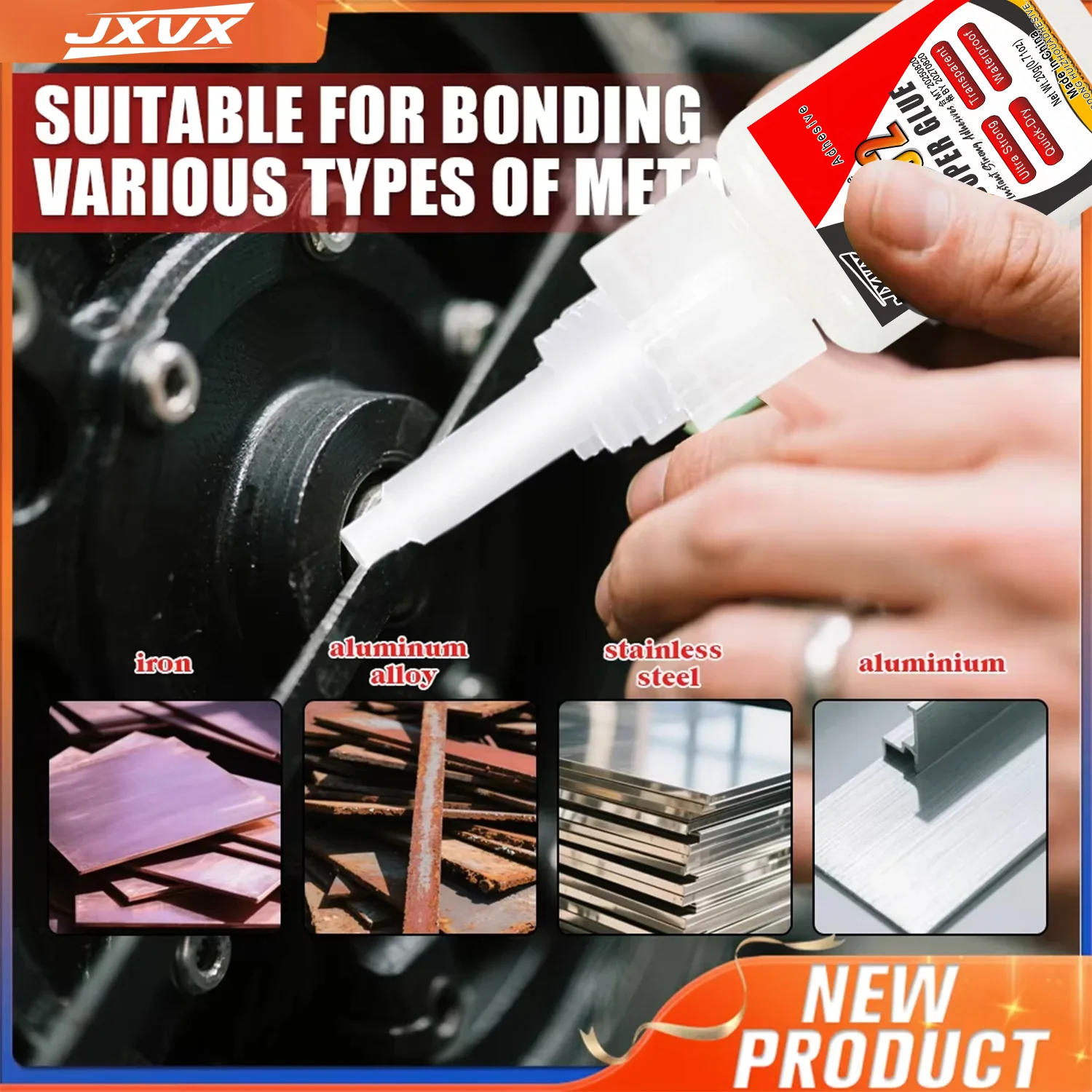7pcs 502 Super Strong Adhesive 20g(0.7oz),  Cyanoacrylate Adhesive, for Hard Plastics, Crafts, Ceramics, Frame, Leather, Metal, Strong Bonding Liquid Glue Tool, Christmas DIY With precision dispenser.
