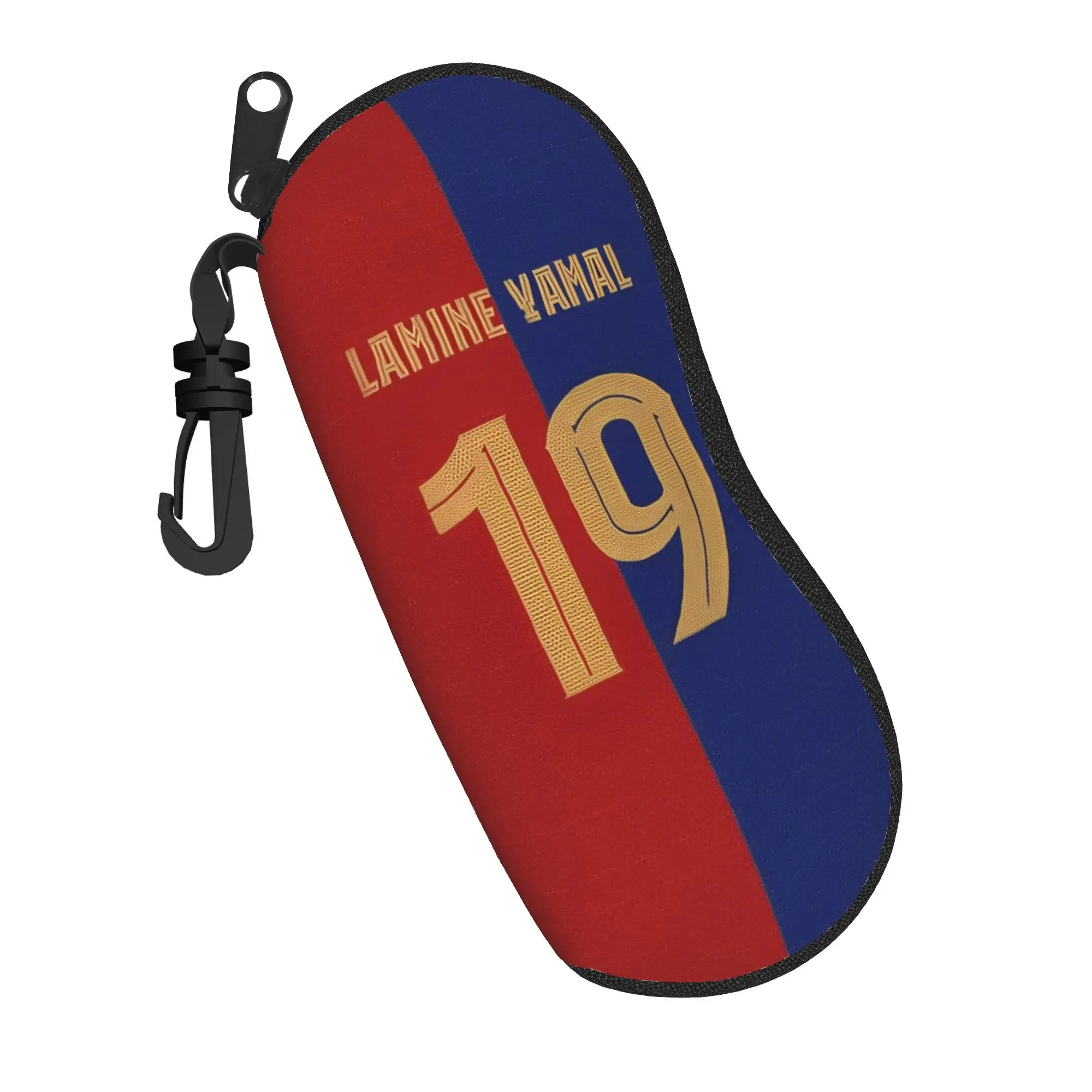 Number 19 Football Lamine Y-Yamal Glasses Case Unisex Anti-Fall Zipper Glasses Storage Box Small Eyeglasses Box