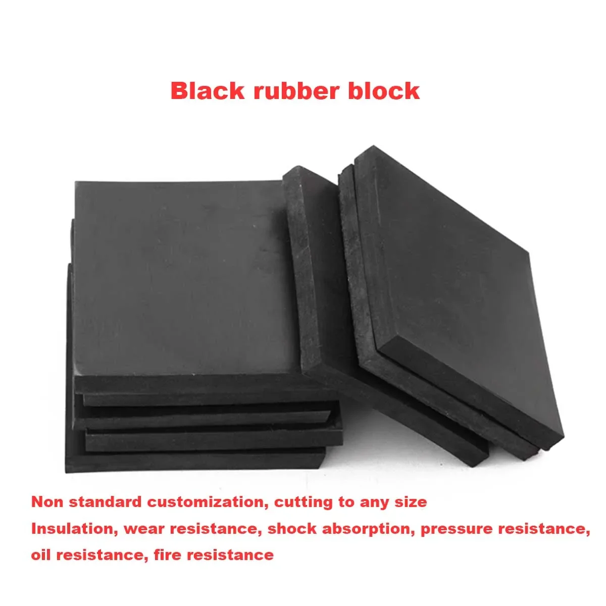 

Anti Slip Cushioning Rubber Pad Waterproof Industrial Rubber Block, Shock-Absorbing, Wear-Resistant,