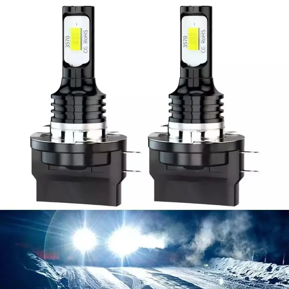 

2Pcs LED Yellow Blue White CSP H11B H8B Car Fog Light H9B CSP Chip High Power High Brightness Headlight H11B Led Headlight Bulb