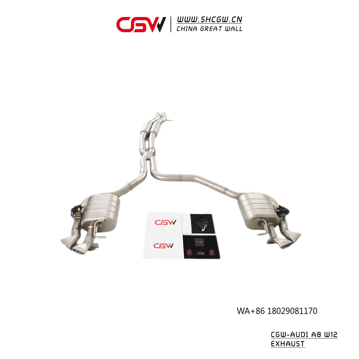 

Активная звуковая выхлопная система Catback из нержавеющей стали 304 с электрическими клапанами для Audi A8 D4 W12 3.0T 2010-2017