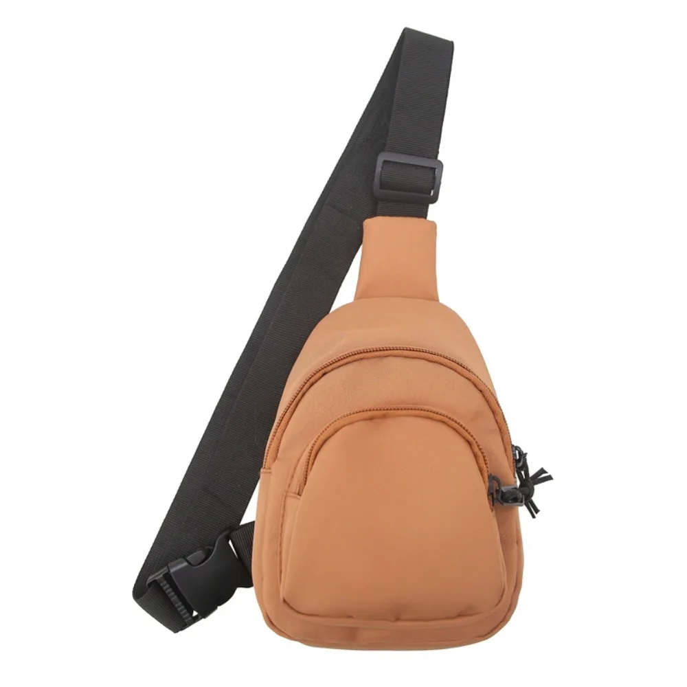 

Casual Solid Color Men Crossbody Bag Nylon Multifunctional Sports Chest Bag Japanese Style Mini Shoulder Bag Unisex