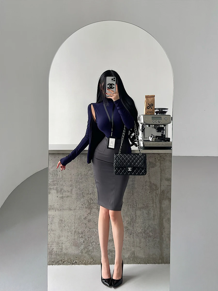 Japanese Street Fashion Female - Rok Bodycon Y2K Wanita Musim Semi