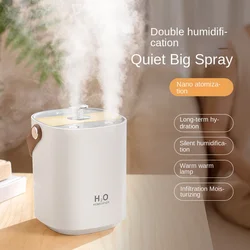 Humidificateur portable silencieux à double jet avec grande sortie de brouillard, maison, bureau, chambre à coucher, nouveau