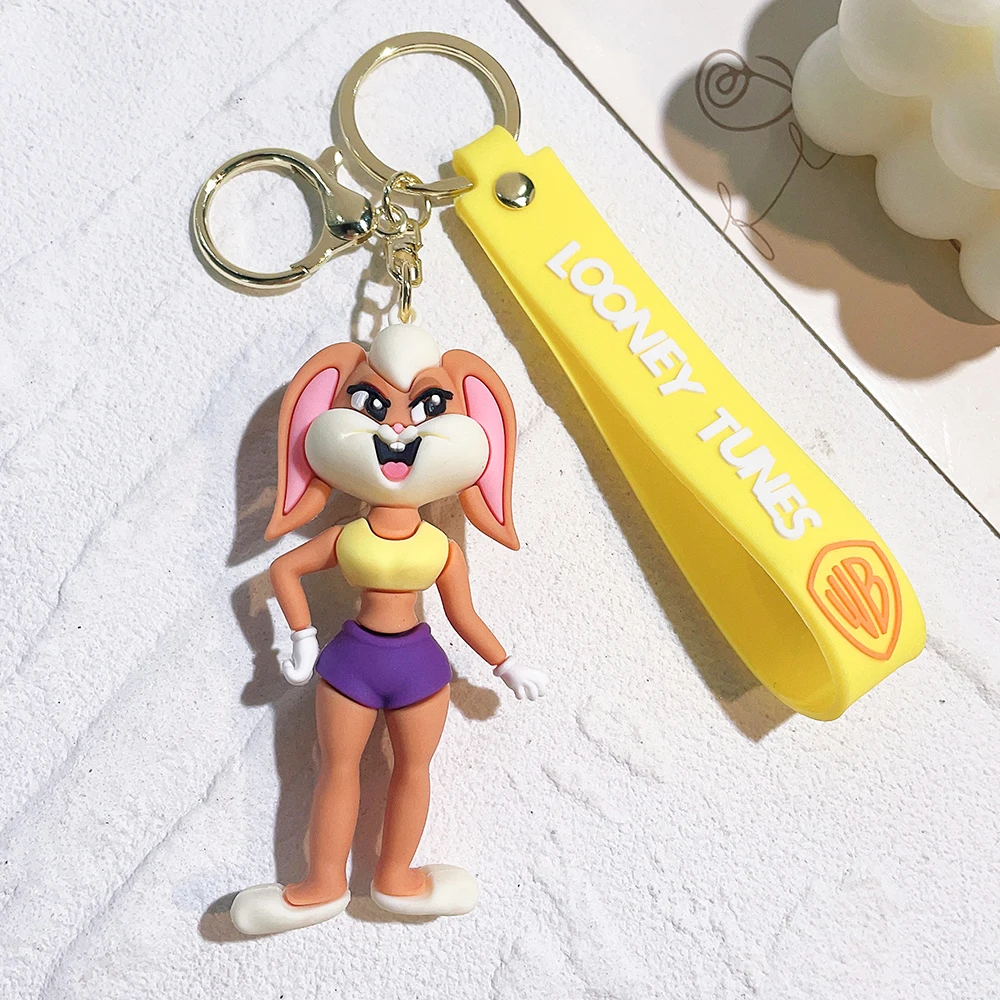 الكرتون البق الأرنب دمية المفاتيح لطيف تويتي الطيور دافي بطة الخنزير خنزير حلقات المفاتيح قلادة اكسسوارات للأطفال هدايا عيد ميلاد #3