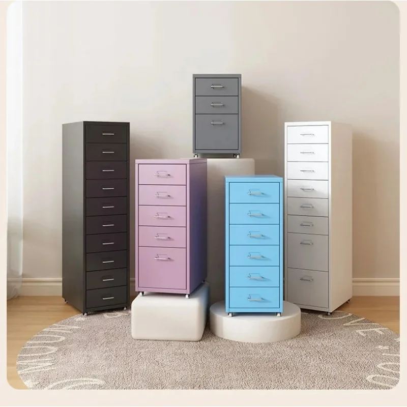 custom.Red 5 Drawer Helmer File Cabinet with Casters Home and Office Organization